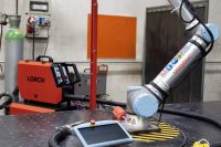 Braccio COBOT UR10 e saldatrice Lorch